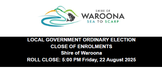 Local Government Ordinary Election Close of Enrolments Notice
