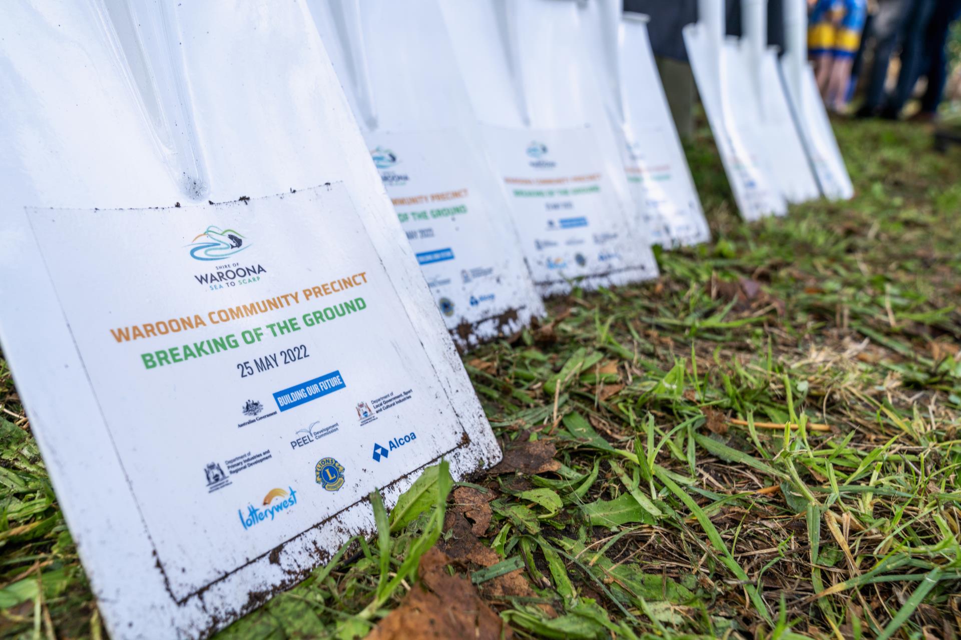 The ground breaks on the Waroona Community Precinct project