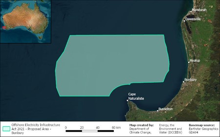 Proposed Offshore Wind Area: Indian Ocean off Bunbury, Western Australia