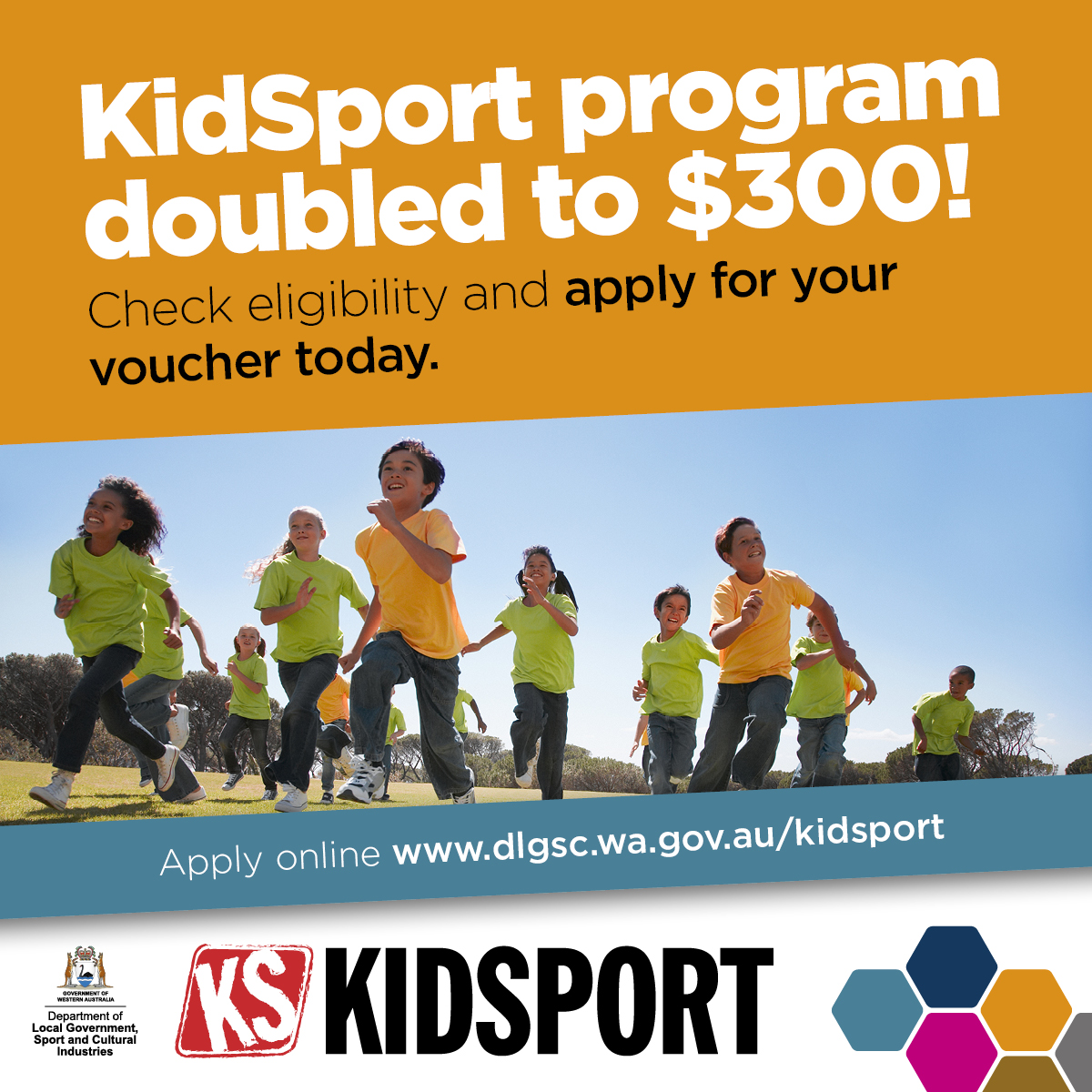 KidSport has been doubled from $150 to $300 per eligible child per